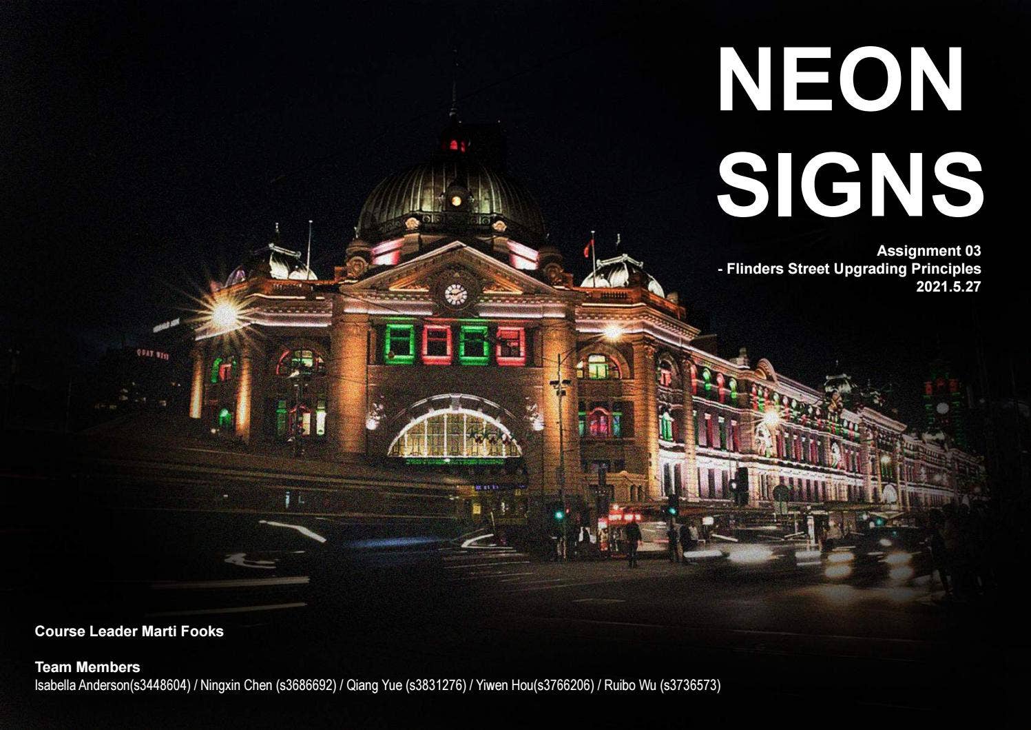 NEON SIGNS Ruibo Wu by RMIT Landscape Architecture - Issuu
