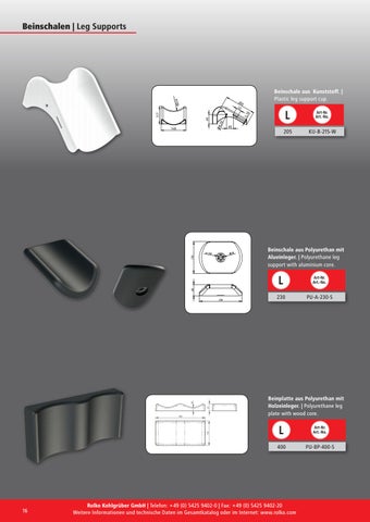 Rolko Kohlgrüber GmbH Reha-Gesamtkatalog: 9. Bettenzubehör / Rehab 总目录 : 9. Care 床 配件 第 16 页