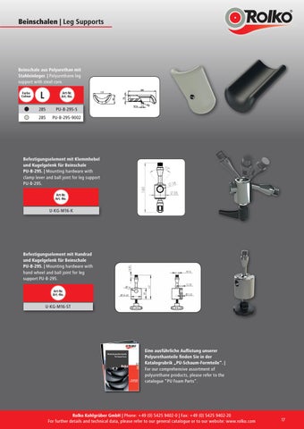 Rolko Kohlgrüber GmbH Reha-Gesamtkatalog: 9. Bettenzubehör / Rehab 总目录 : 9. Care 床 配件 第 17 页
