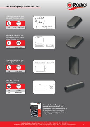 Rolko Kohlgrüber GmbH Reha-Gesamtkatalog: 9. Bettenzubehör / Rehab 总目录 : 9. Care 床 配件 第 19 页