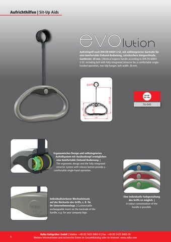 Rolko Kohlgrüber GmbH Reha-Gesamtkatalog: 9. Bettenzubehör / Rehab 总目录 : 9. Care 床 配件 第 6 页