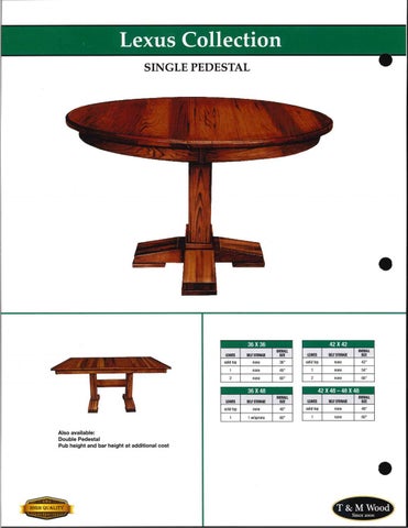 E & G Amish Furniture 家具目录 · T&M 实木 2021 QUICKSHIP - E&G Amish 家具 . 第 22 页