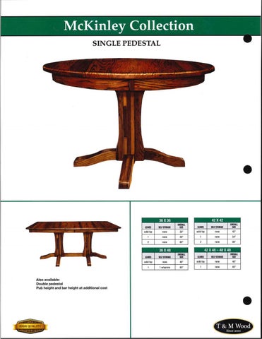 E & G Amish Furniture 家具目录 · T&M 实木 2021 QUICKSHIP - E&G Amish 家具 . 第 24 页