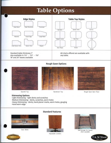 E & G Amish Furniture 家具目录 · T&M 实木 2021 QUICKSHIP - E&G Amish 家具 . 第 2 页