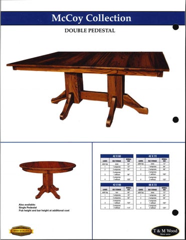 E & G Amish Furniture 家具目录 · T&M 实木 2021 QUICKSHIP - E&G Amish 家具 . 第 9 页