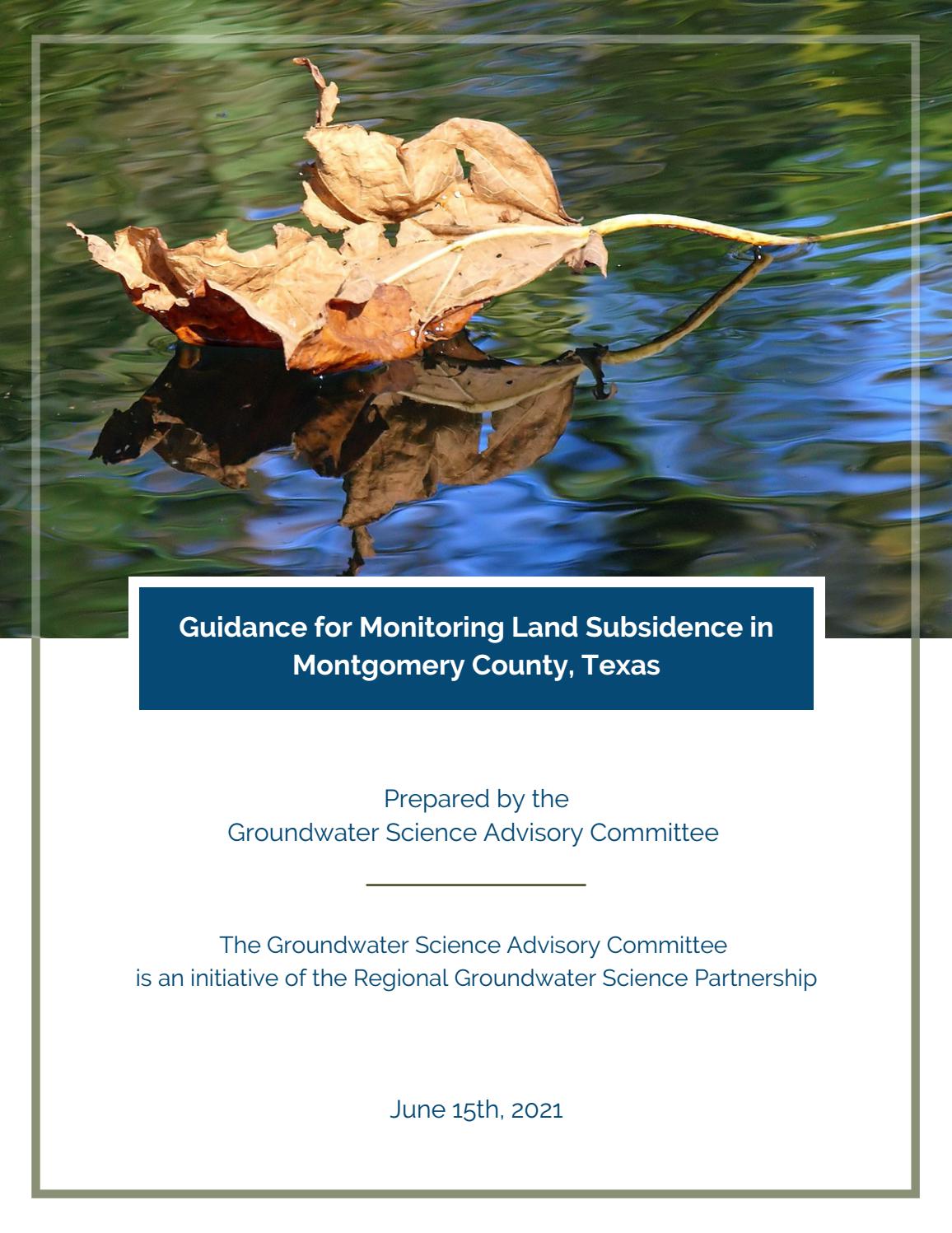 Guidance for Monitoring Land Subsidence by HARC (Houston Advanced ...
