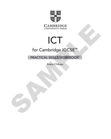 Cambridge IGCSE ICT Practical Skills Workbook Sample by Cambridge ...