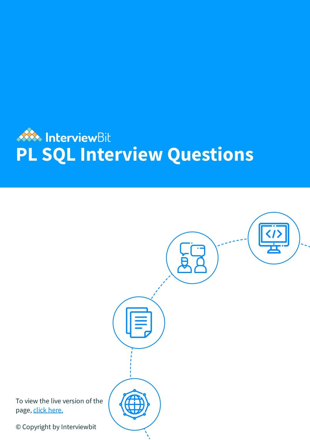 Top PL/SQL Interview Questions (2021) by scaleracademy - Issuu