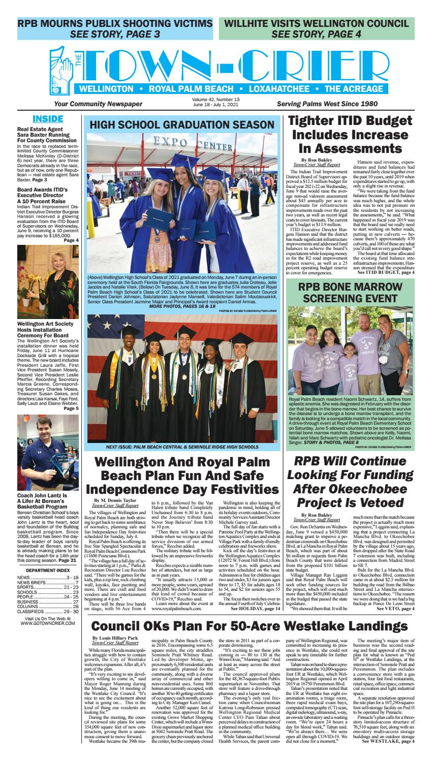 TownCrier Newspaper June 18, 2021 by Wellington The Magazine LLC Issuu