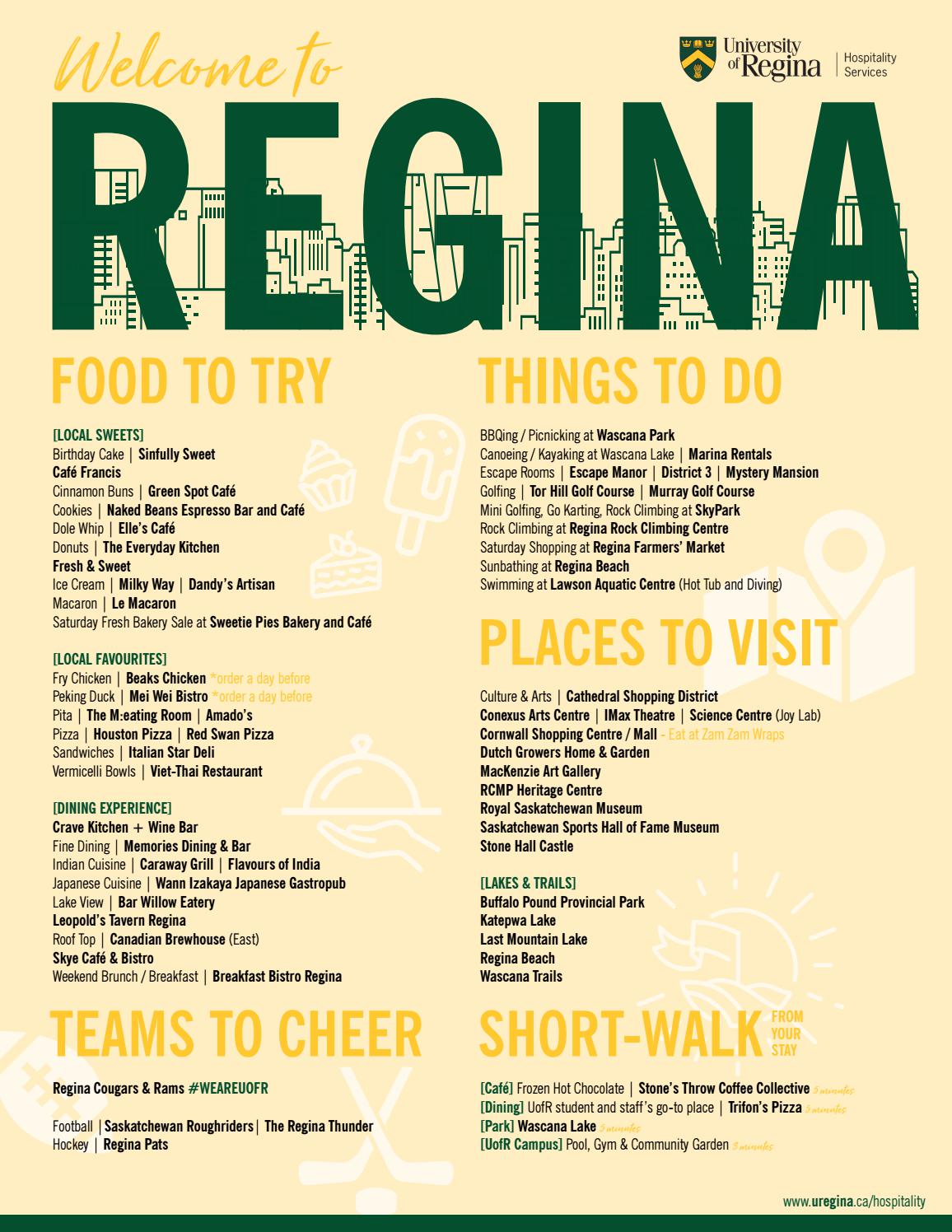 to Regina by University of Regina Housing Services (SAO) Issuu