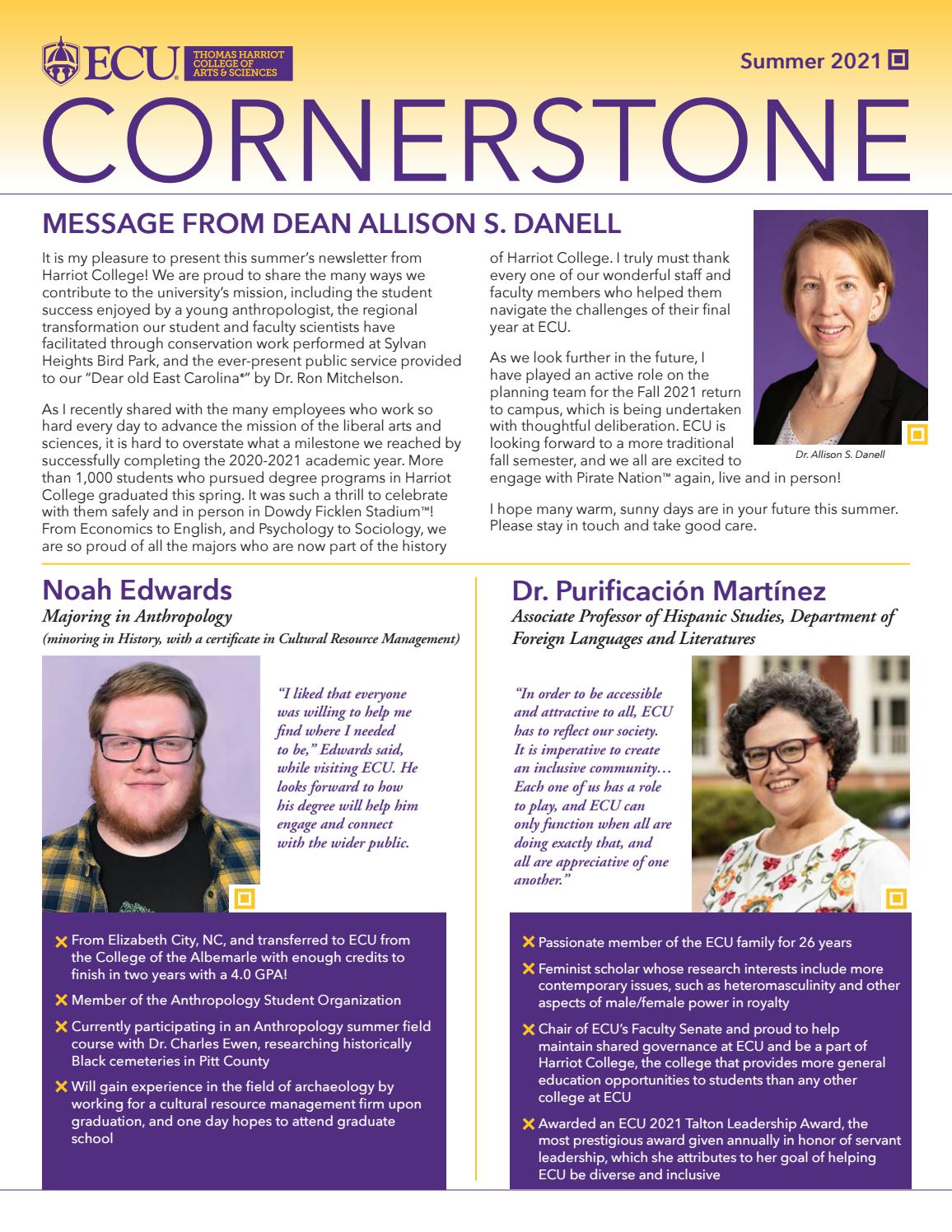 Cornerstone Summer 2021 by East Carolina University Issuu