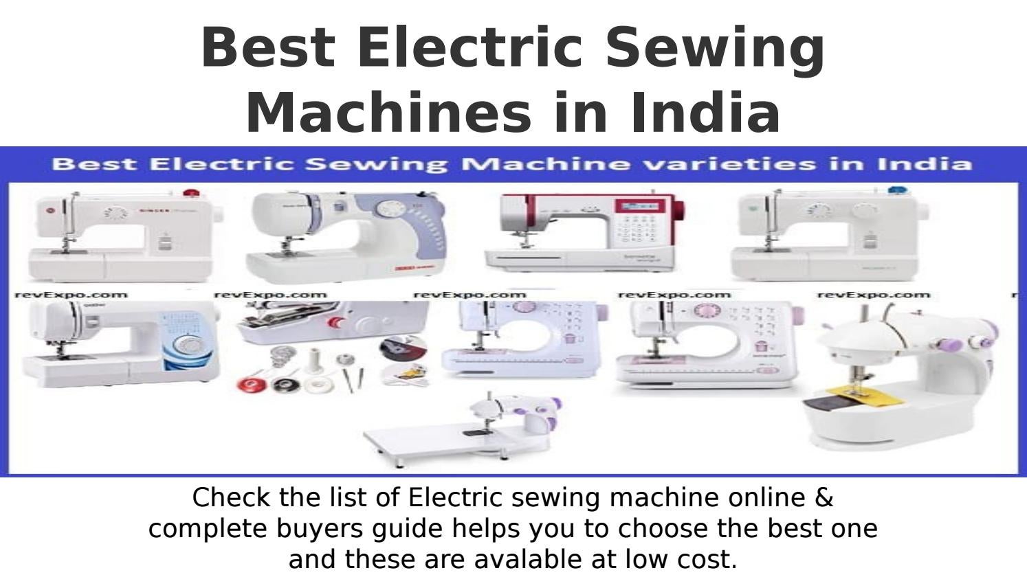 Best Electric Sewing Machine in IndiaElectric Sewing Machine Price by