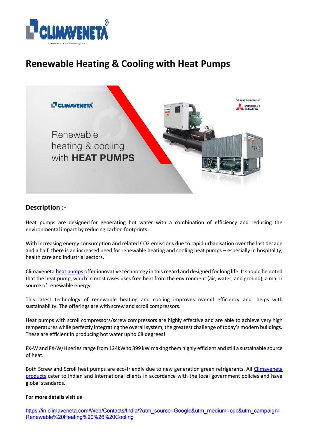 Renewable Heating & Cooling with Heat Pumps by Climaveneta - Issuu