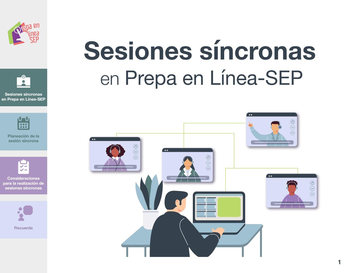 Sesiones sincrónicas del Asesor Docente en el Programa Prepa en Línea