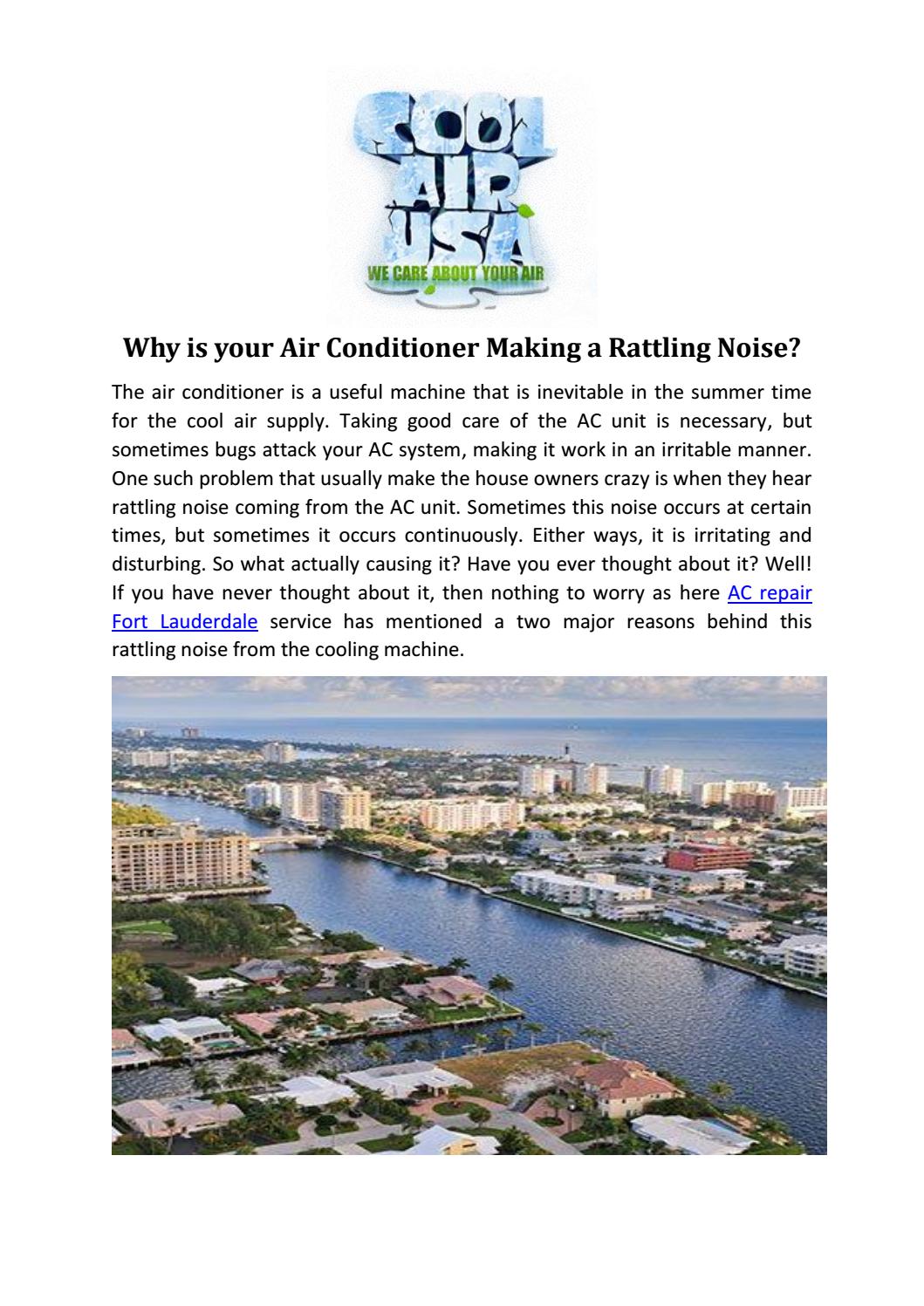 Why is your Air Conditioner Making a Rattling Noise? by coolairusa