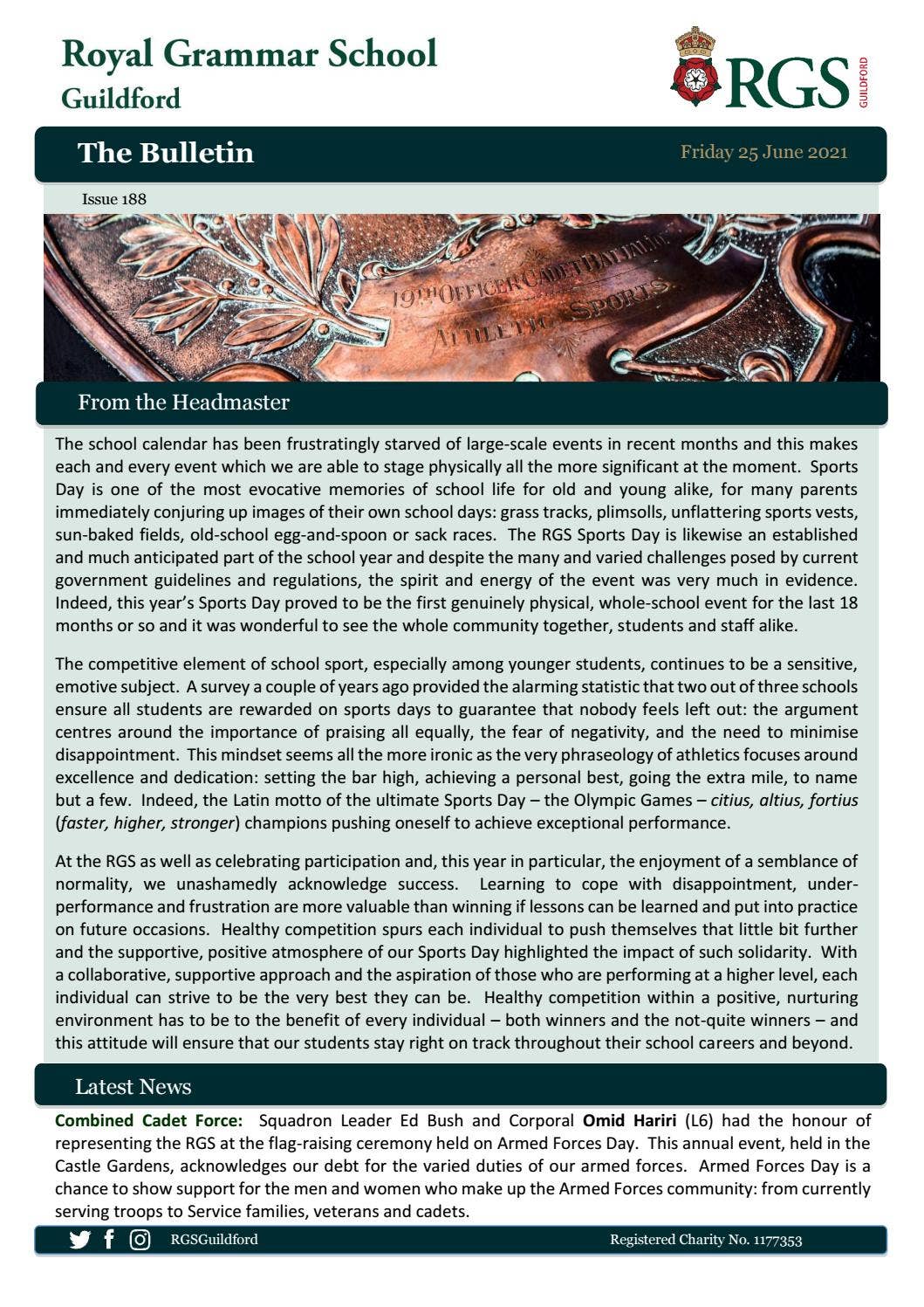 The Bulletin 188 by Royal Grammar School Guildford - Issuu