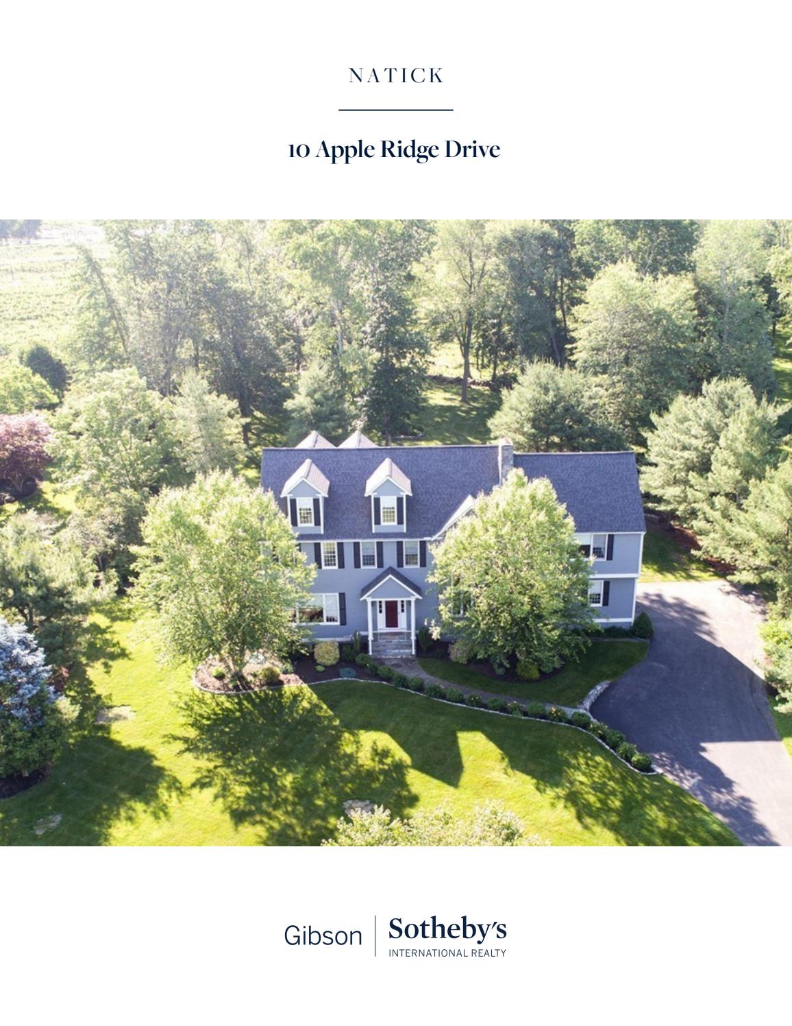 10 Apple Ridge Drive, Natick by Gibson Sotheby's International Realty