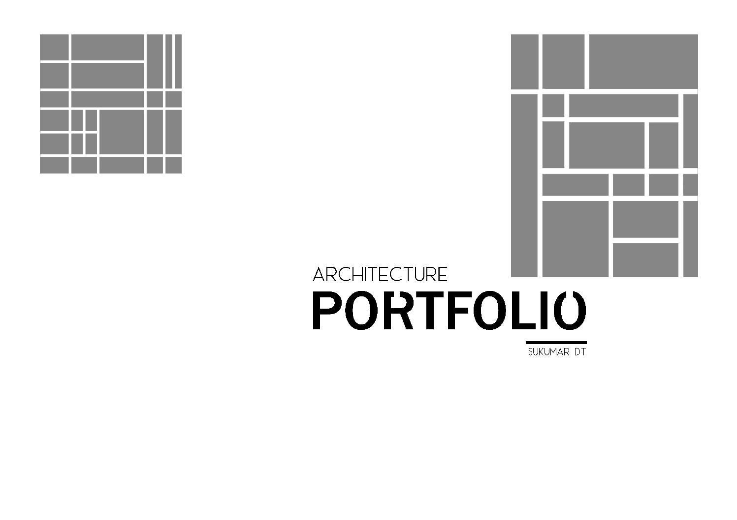 ARCHITECTURE PORTFOLIO By Sukumar 13 Issuu