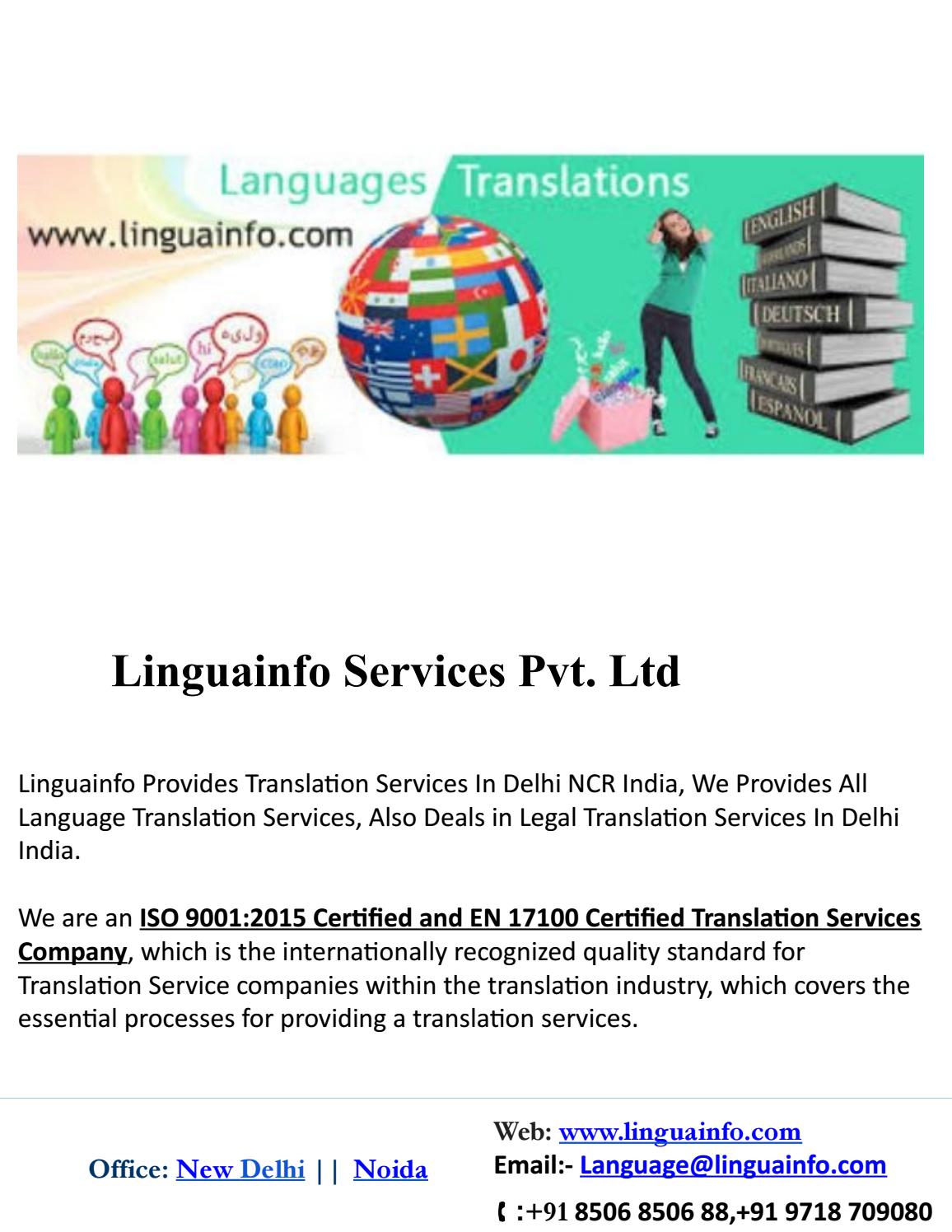 Language Translation Company In India And Worldwide by Linguainfo