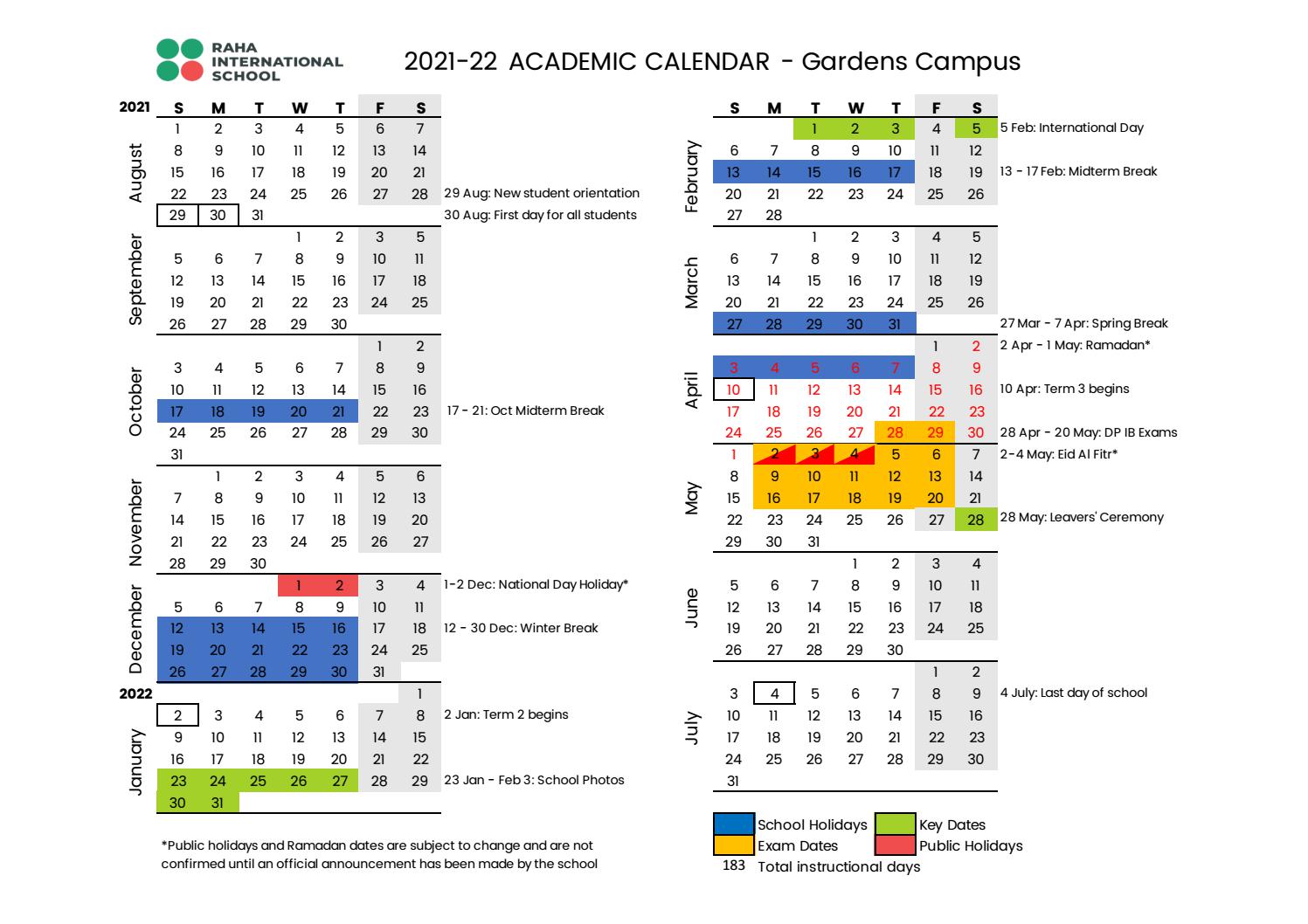 Citytech Academic Calendar Spring 2023 2021-2022 Academic Calendar - Gardens Campus By Raha Interntional School -  Issuu