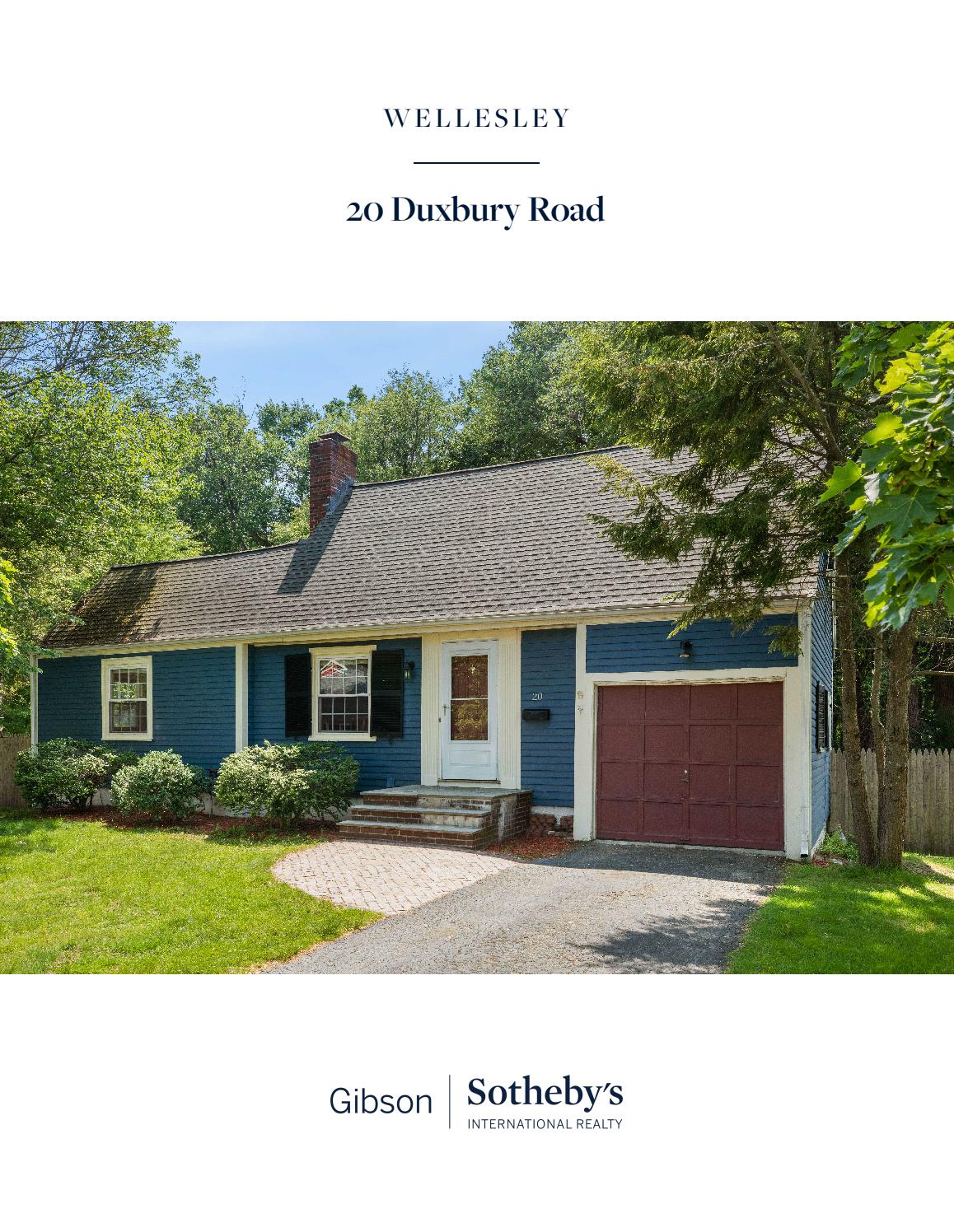 20 Duxbury Road, Wellesley by Gibson Sotheby's International Realty Issuu