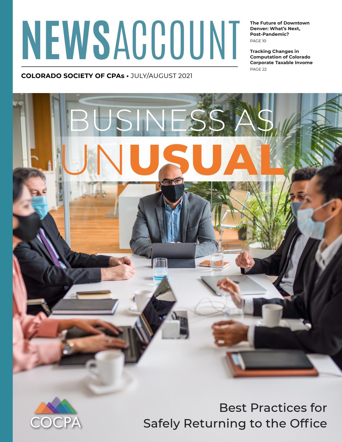 COCPA NewsAccount - July/August 2021 by Colorado Society of Certified  Public Accountants - Issuu