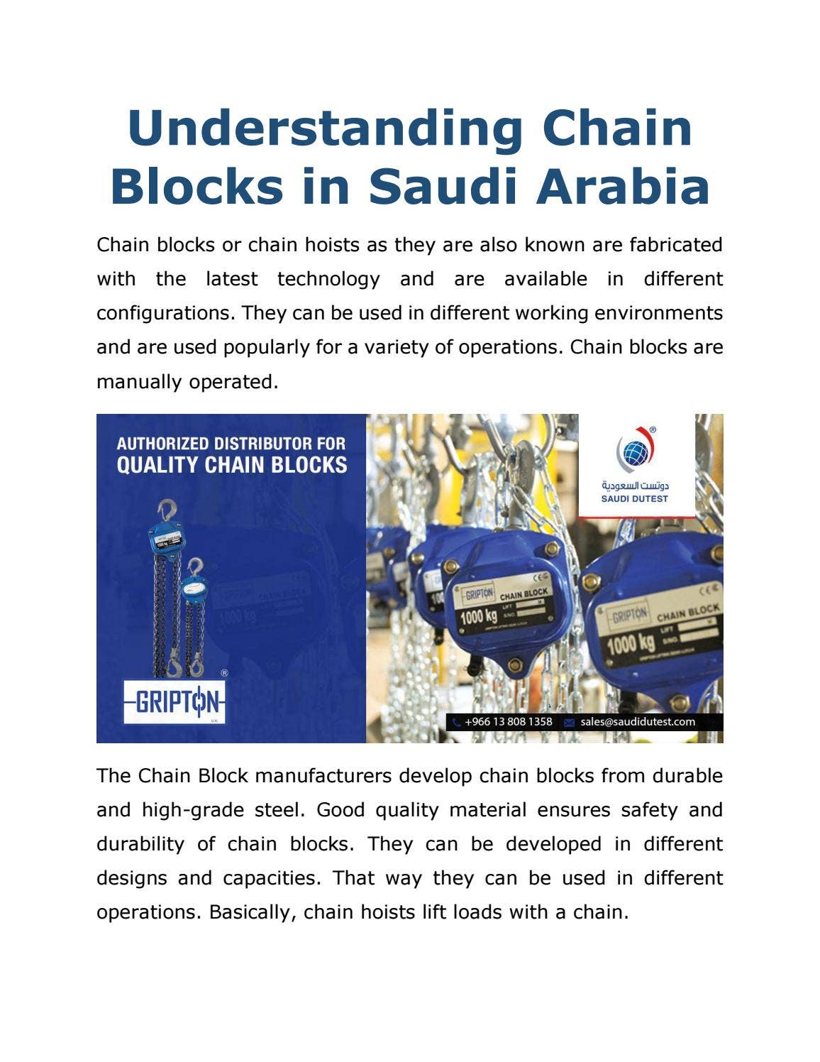 Chain Block Suppliers in Saudi Arabia by SaudiDutest - Issuu