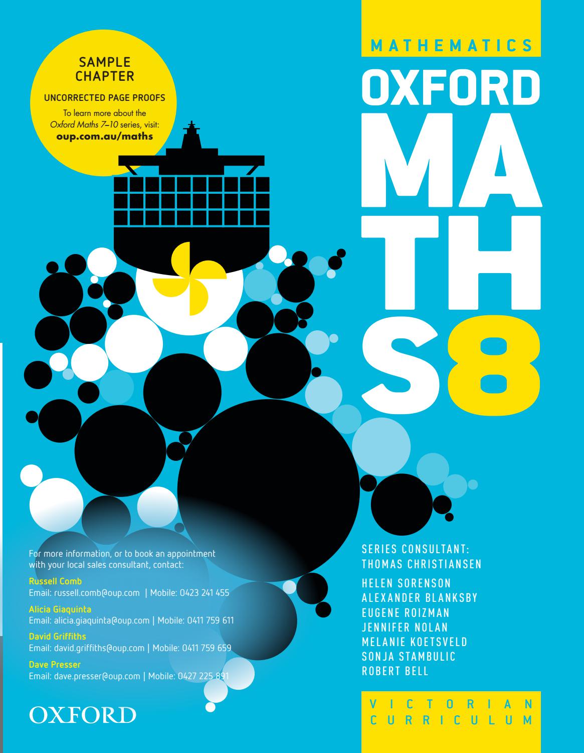 Oxford Maths Victorian Curriculum Year 8 Sample Chapter by OUPANZ Issuu