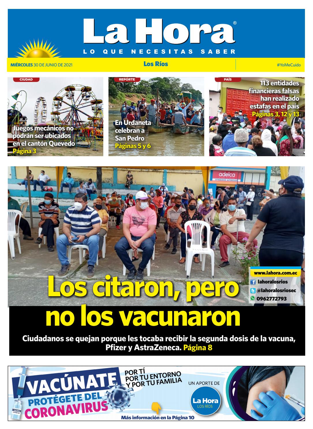 Los Rios 30 De Junio 2021 By La Hora Ecuador Issuu