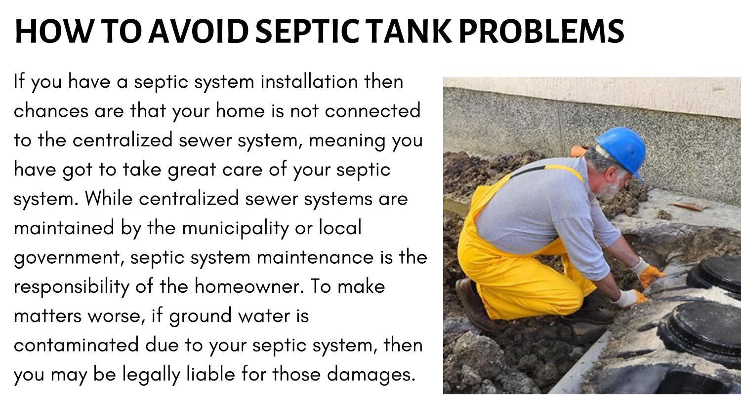 HOW TO AVOID SEPTIC TANK PROBLEMS - SEPTIC BLUE by Septic Blue - Issuu