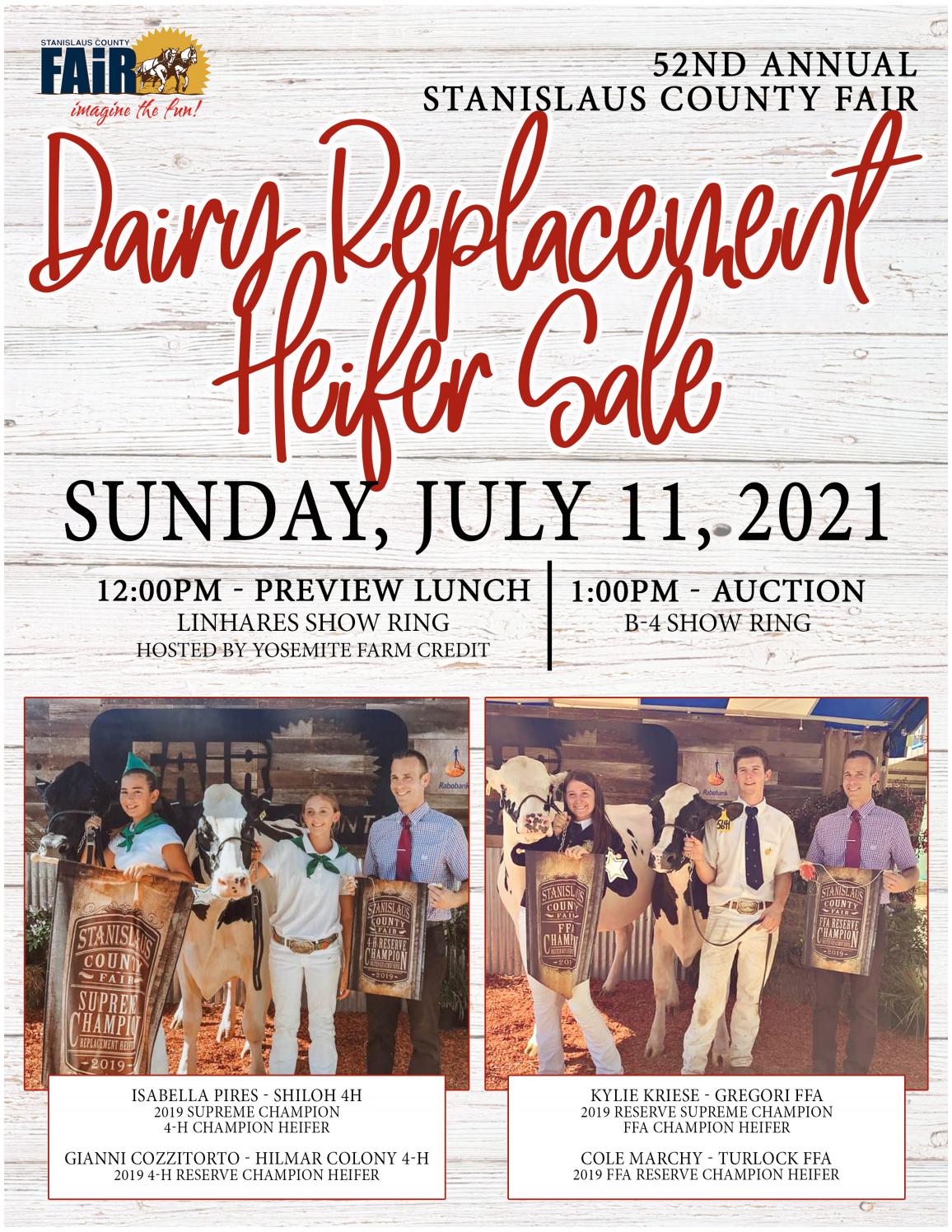 Stanislaus County Fair 2021 Replacement Heifer Catalog by TURLOCK