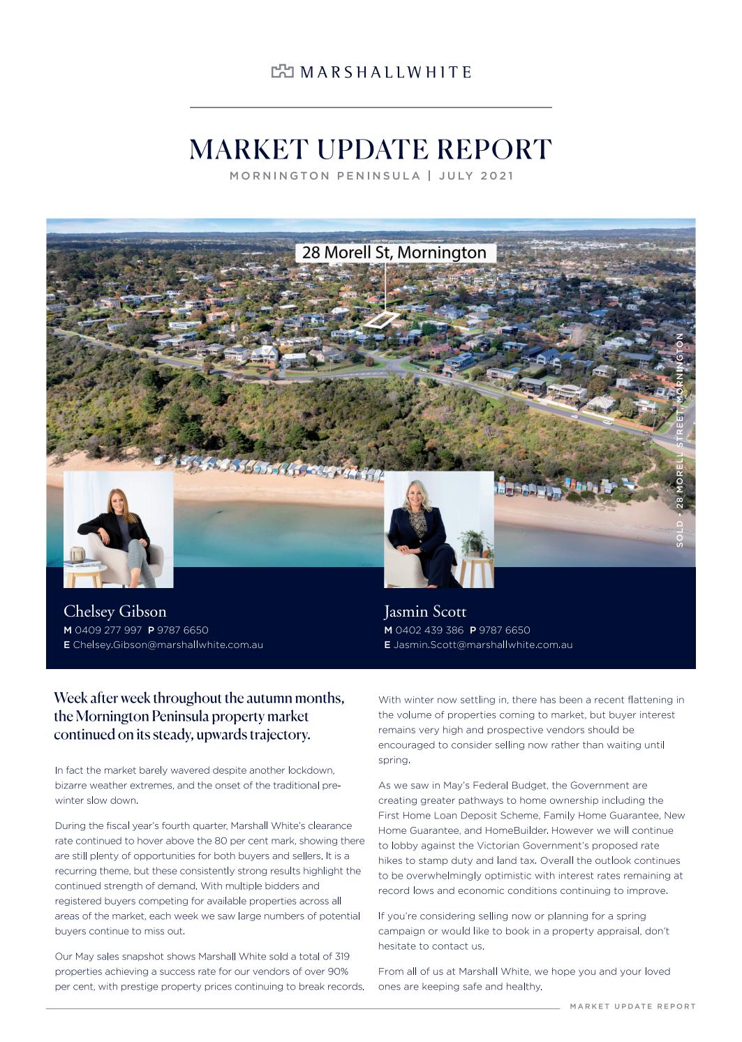 Property Market Update Chelsey Gibson and Jasmin Scott, Mornington
