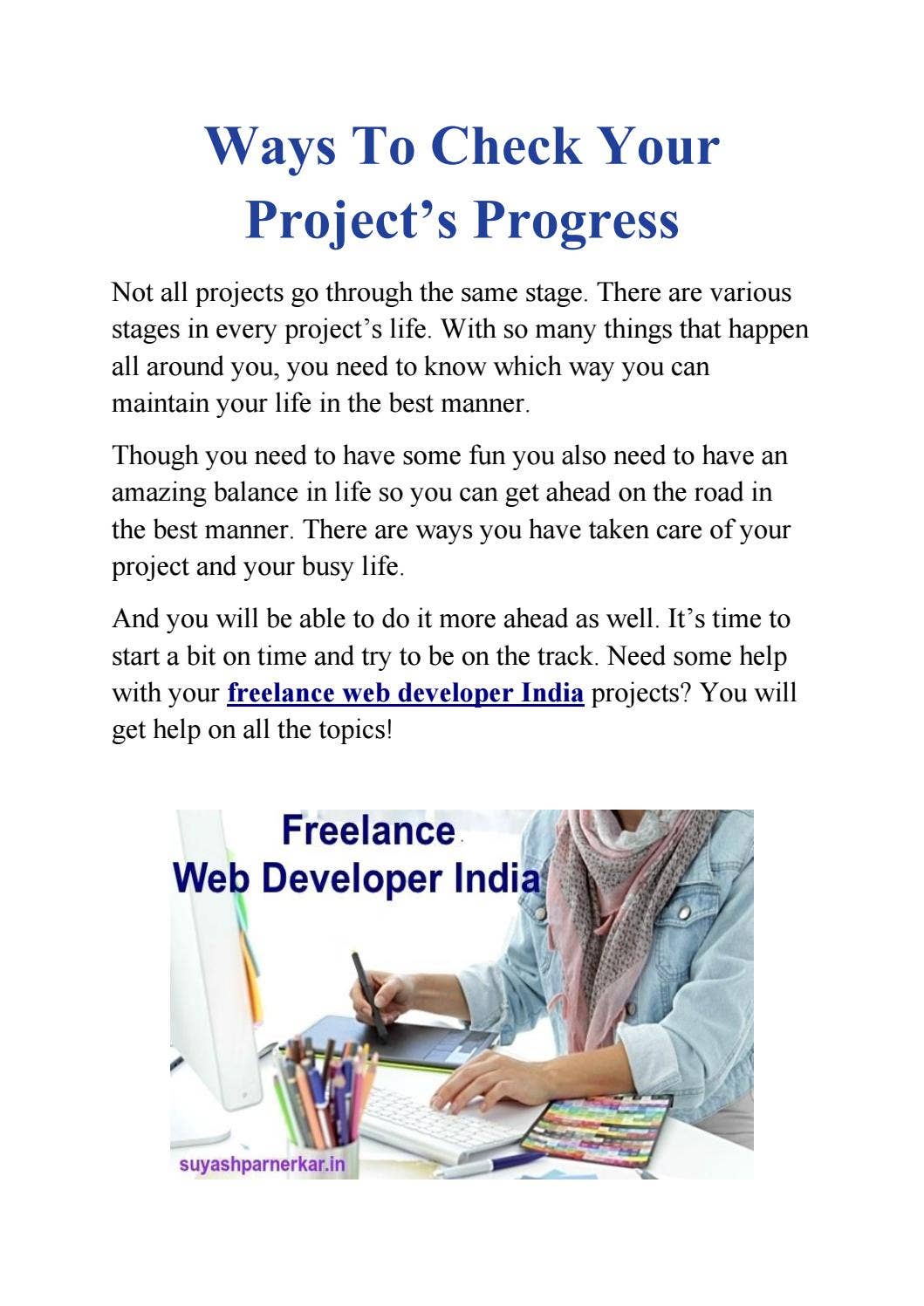 Ways To Check Your Project’s Progress by JOHN TURNER - Issuu