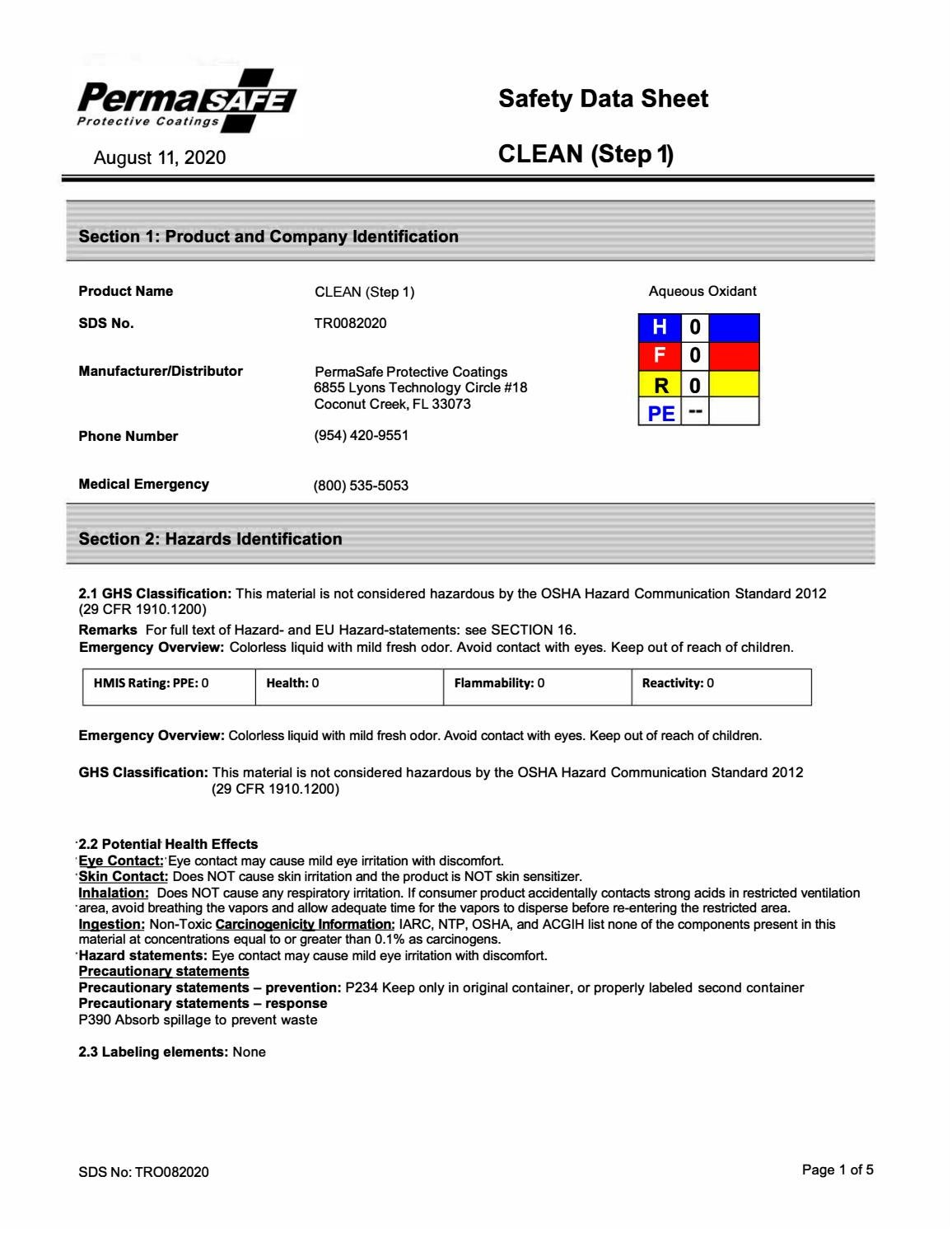 PermaSafe CLEAN SDS by PermaSafe Protective Coatings Issuu