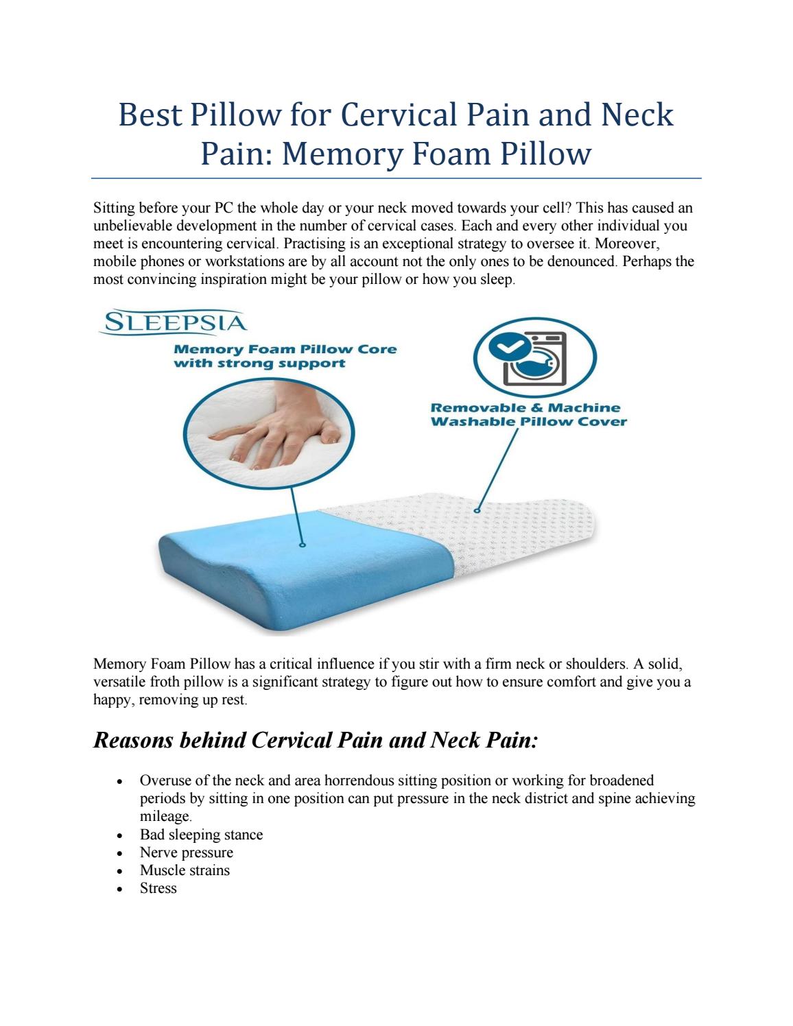 Best Pillow for Cervical Pain and Neck Pain Memory Foam Pillow by
