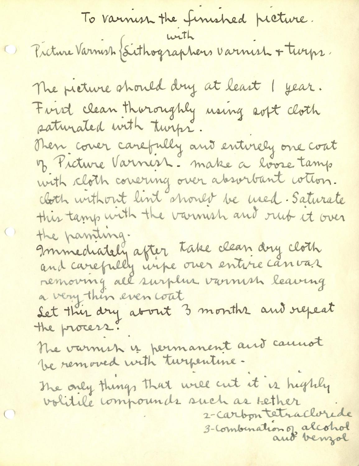 Raymond Jonson Technical Notes Picture Varnish. by UNM Art Museum Issuu