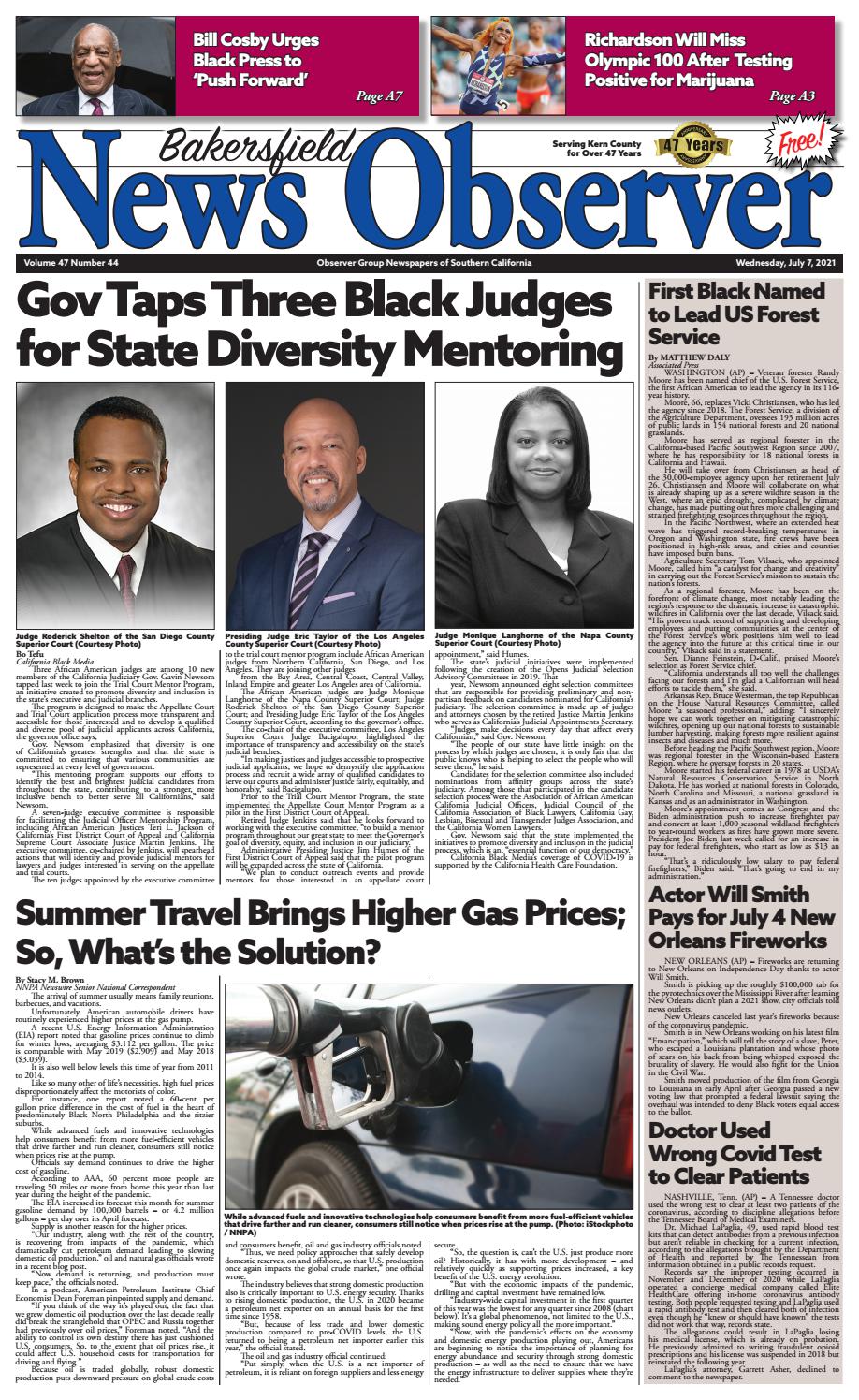 Bakersfield News Observer 7.7.21 4C by Observer Group Newspapers of Southern CA Issuu