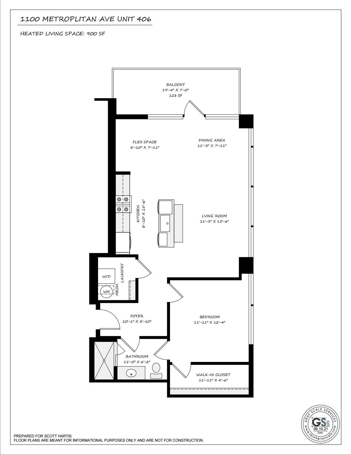 Floor Plan 1100 Metropolitan Ave., 406 by Scott Hartis Issuu