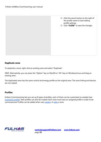Fulham eliteBlue Commissioning User Manual 第 20 页