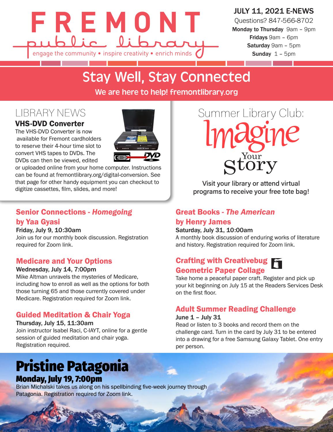 July 11, 2021 eNews by Fremont Public Library Issuu