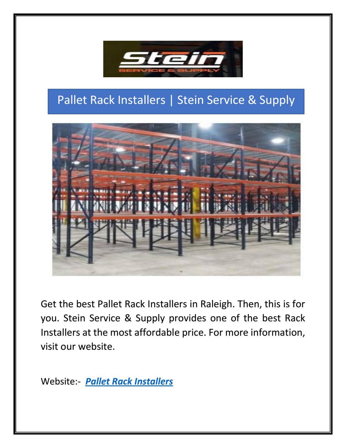 Pallet Rack Installers | Stein Service & Supply by steinservicesupply01 ...