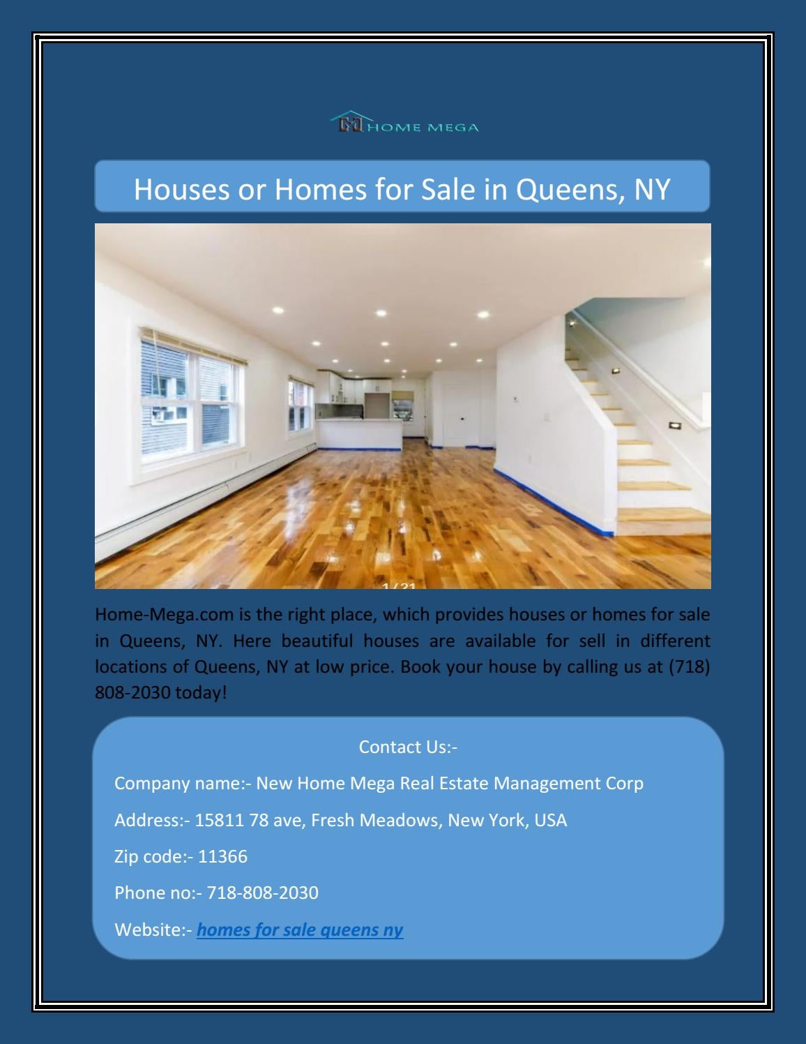 Houses or Homes for Sale in Queens, NY by Home Mega Management Issuu
