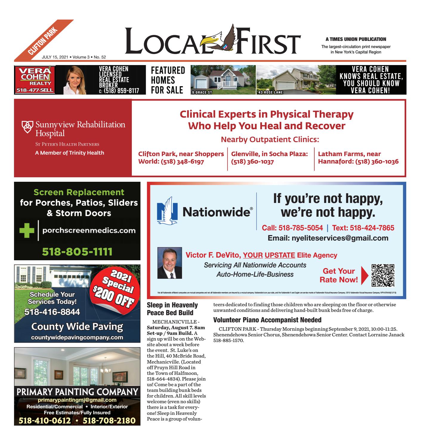 Local First Clifton Park 071521 By Capital Region Weekly Newspapers Issuu