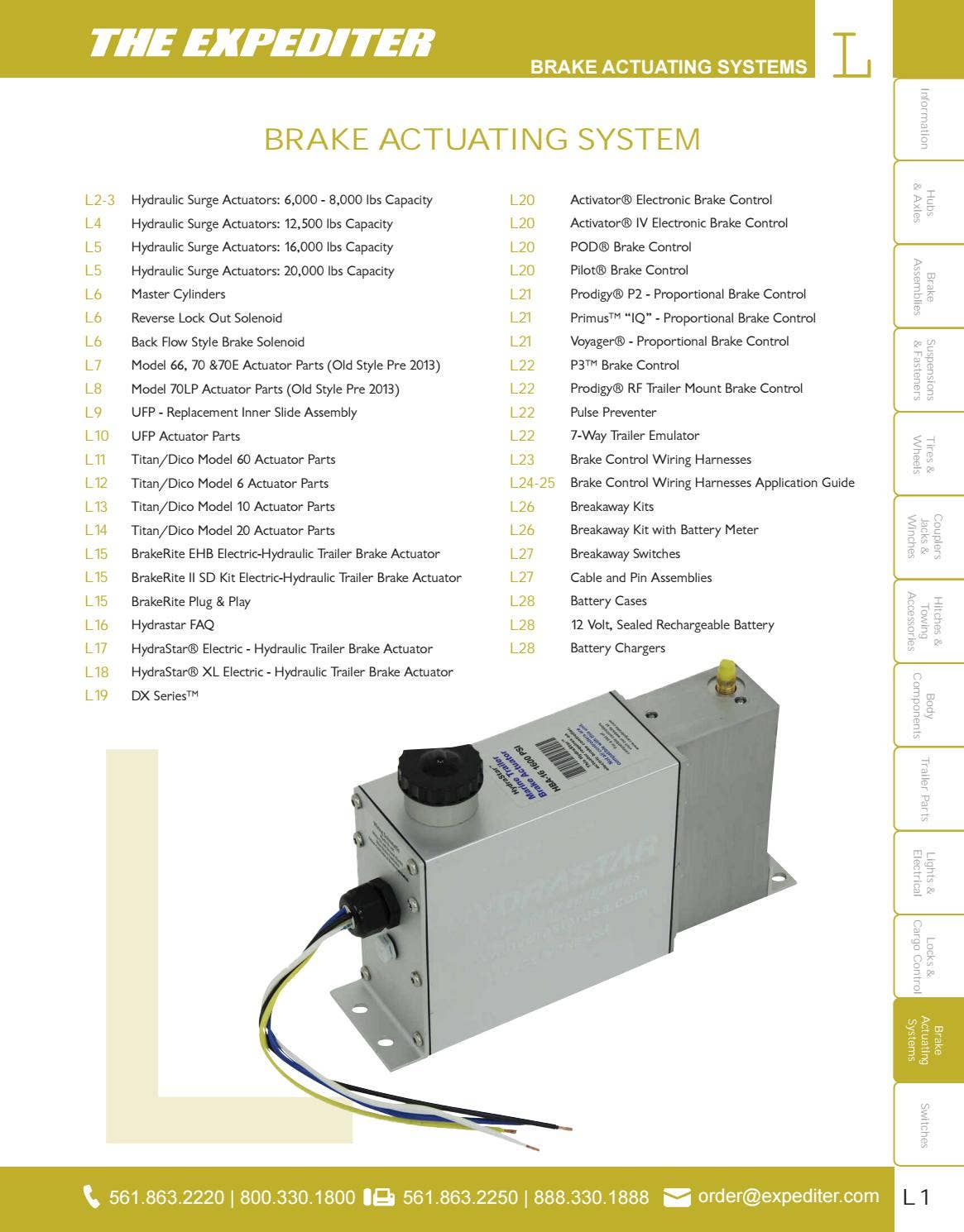 The Expediter Trailer Parts Catalog Section L Brake Actuating