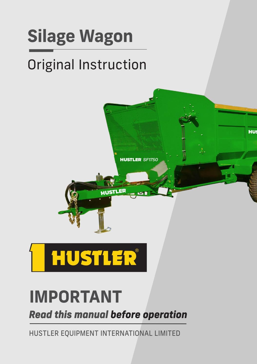 Side Feed Silage Wagon Instruction Manual by Hustler Equipment Issuu