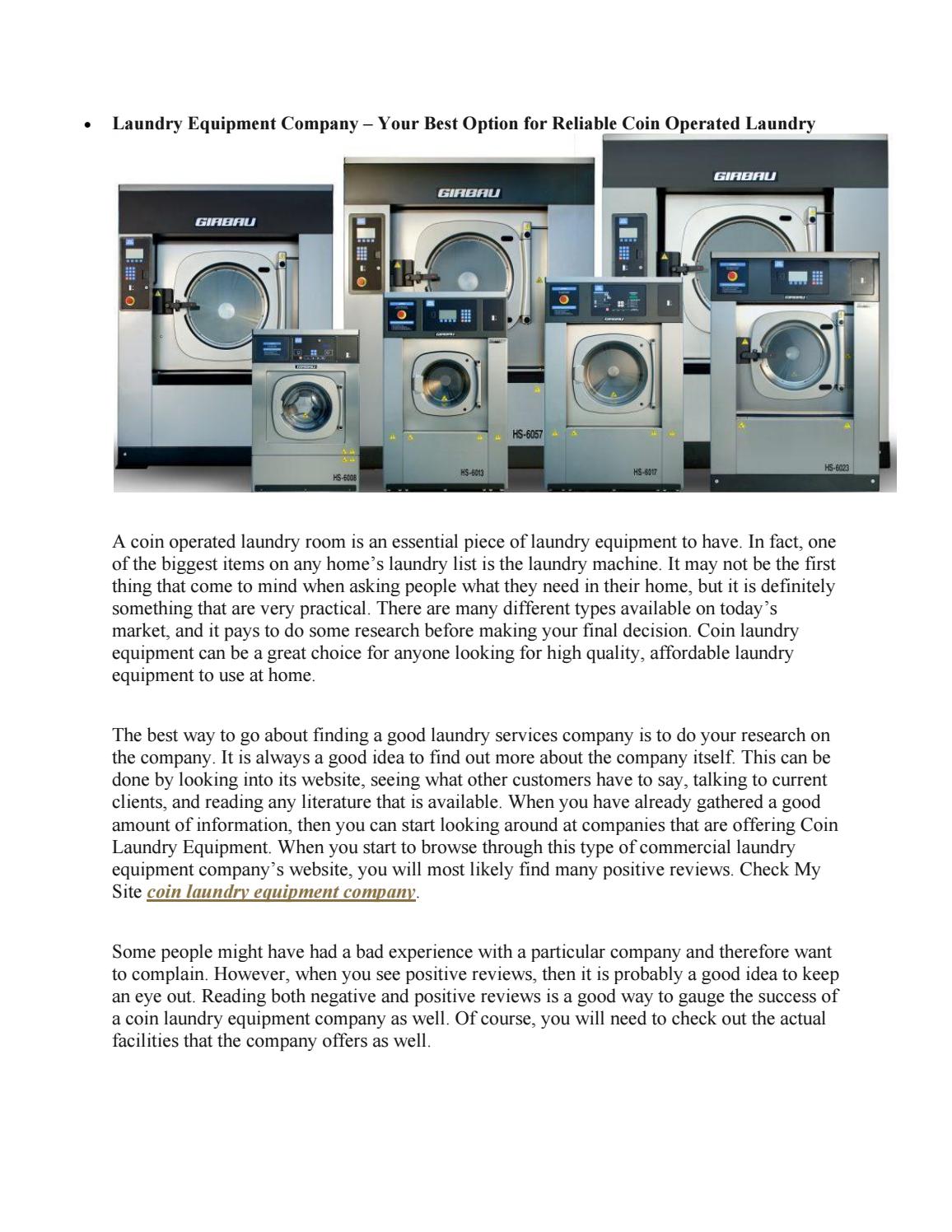 Coin laundry Equipment Company by laundryaadvantagea Issuu
