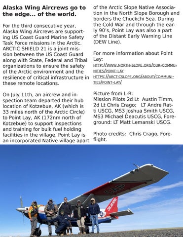 Civil Air Patrol Magazine, Alaska Wing, July 2021 by capakwg - Issuu