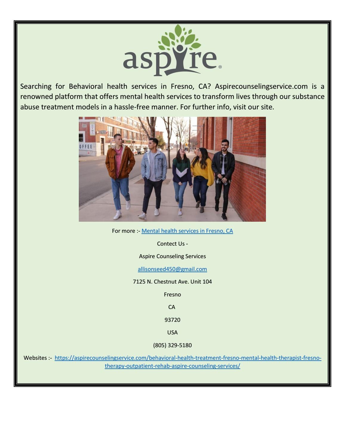 Mental Health Services in Fresno, CA by