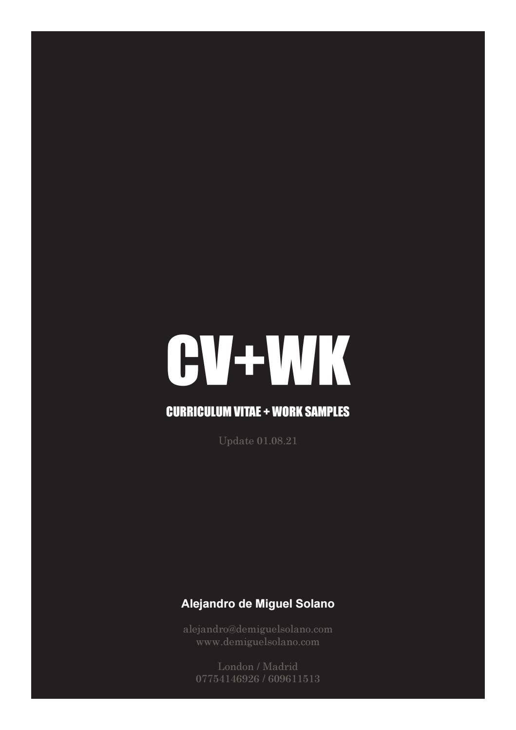 Worksamples - Alejandro de Miguel Solano by Alejandro de Miguel - Issuu