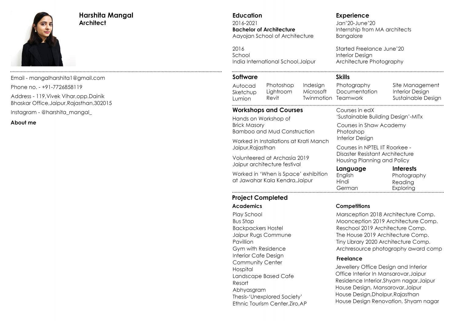Architecture Portfolio - Harshita Mangal by Harshita Mangal - Issuu